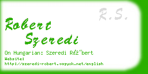 robert szeredi business card